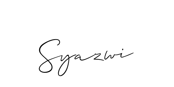 Make a beautiful signature design for name Syazwi. Use this online signature maker to create a handwritten signature for free. Syazwi signature style 2 images and pictures png