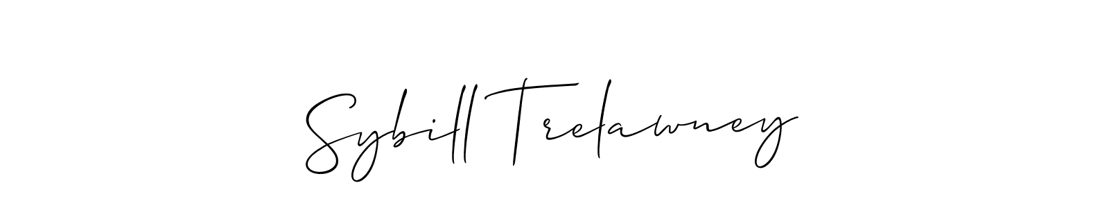 How to make Sybill Trelawney name signature. Use Allison_Script style for creating short signs online. This is the latest handwritten sign. Sybill Trelawney signature style 2 images and pictures png