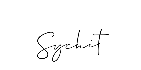 Create a beautiful signature design for name Sychit. With this signature (Allison_Script) fonts, you can make a handwritten signature for free. Sychit signature style 2 images and pictures png