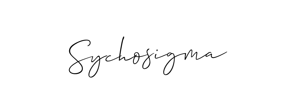 Create a beautiful signature design for name Sychosigma. With this signature (Allison_Script) fonts, you can make a handwritten signature for free. Sychosigma signature style 2 images and pictures png