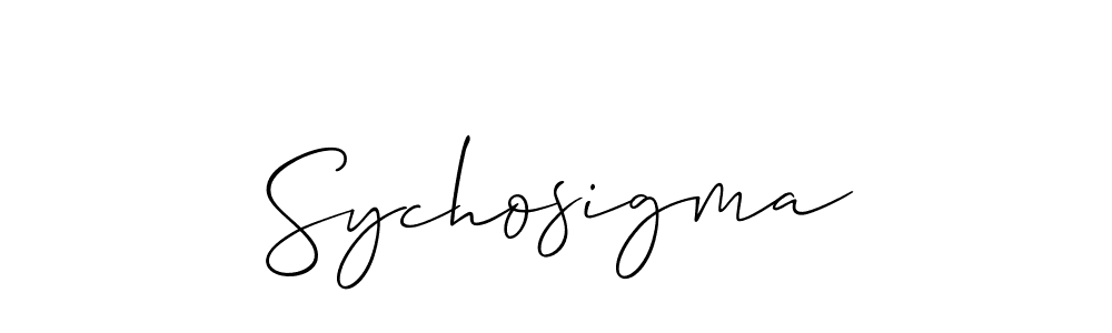 Create a beautiful signature design for name Sychosigma. With this signature (Allison_Script) fonts, you can make a handwritten signature for free. Sychosigma signature style 2 images and pictures png