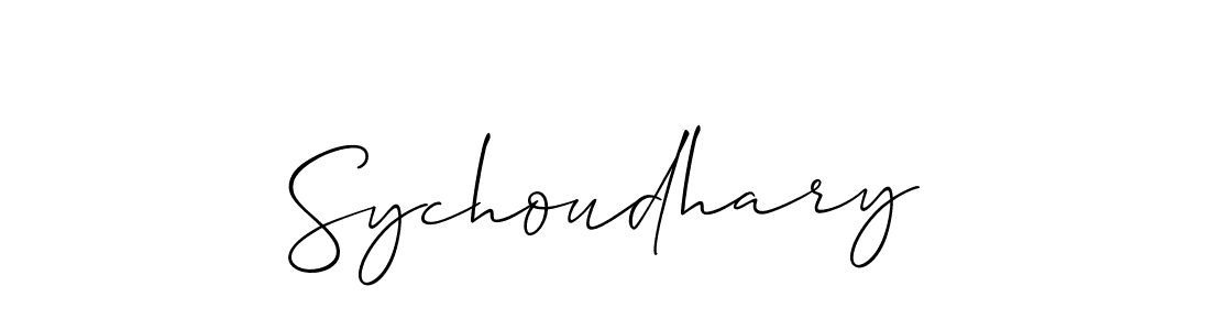 Similarly Allison_Script is the best handwritten signature design. Signature creator online .You can use it as an online autograph creator for name Sychoudhary. Sychoudhary signature style 2 images and pictures png