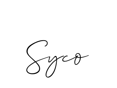 Best and Professional Signature Style for Syco. Allison_Script Best Signature Style Collection. Syco signature style 2 images and pictures png