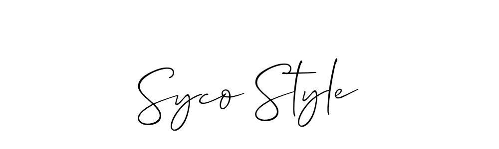 How to make Syco Style signature? Allison_Script is a professional autograph style. Create handwritten signature for Syco Style name. Syco Style signature style 2 images and pictures png