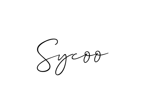 Create a beautiful signature design for name Sycoo. With this signature (Allison_Script) fonts, you can make a handwritten signature for free. Sycoo signature style 2 images and pictures png
