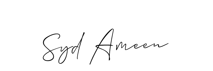 if you are searching for the best signature style for your name Syd Ameen. so please give up your signature search. here we have designed multiple signature styles  using Allison_Script. Syd Ameen signature style 2 images and pictures png