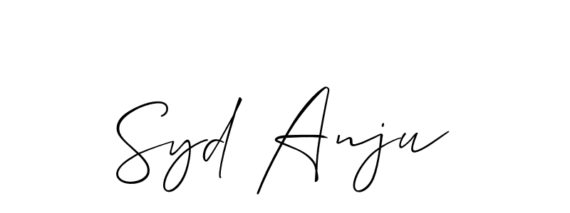 How to make Syd Anju signature? Allison_Script is a professional autograph style. Create handwritten signature for Syd Anju name. Syd Anju signature style 2 images and pictures png