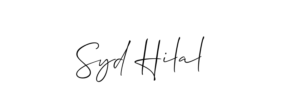 Syd Hilal stylish signature style. Best Handwritten Sign (Allison_Script) for my name. Handwritten Signature Collection Ideas for my name Syd Hilal. Syd Hilal signature style 2 images and pictures png