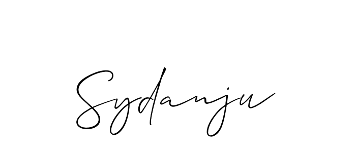 Make a beautiful signature design for name Sydanju. With this signature (Allison_Script) style, you can create a handwritten signature for free. Sydanju signature style 2 images and pictures png