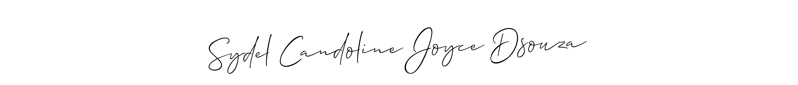 Best and Professional Signature Style for Sydel Candoline Joyce Dsouza. Allison_Script Best Signature Style Collection. Sydel Candoline Joyce Dsouza signature style 2 images and pictures png