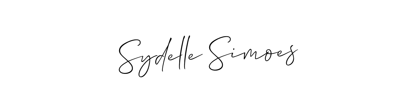 The best way (Allison_Script) to make a short signature is to pick only two or three words in your name. The name Sydelle Simoes include a total of six letters. For converting this name. Sydelle Simoes signature style 2 images and pictures png