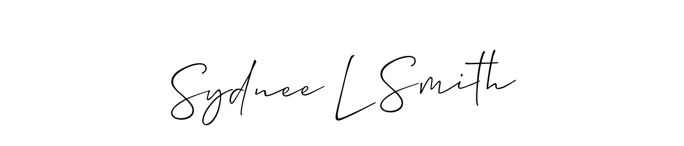 Also we have Sydnee L Smith name is the best signature style. Create professional handwritten signature collection using Allison_Script autograph style. Sydnee L Smith signature style 2 images and pictures png