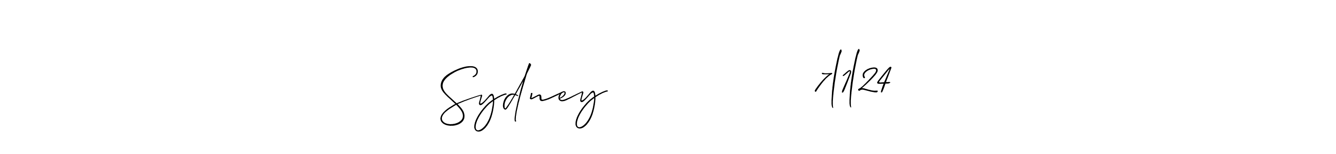 Make a beautiful signature design for name Sydney              7l1l24. Use this online signature maker to create a handwritten signature for free. Sydney              7l1l24 signature style 2 images and pictures png