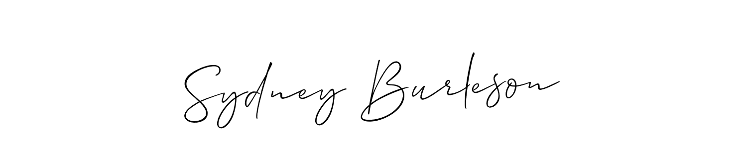 Design your own signature with our free online signature maker. With this signature software, you can create a handwritten (Allison_Script) signature for name Sydney Burleson. Sydney Burleson signature style 2 images and pictures png