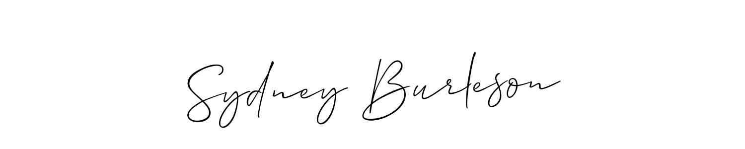 Sydney Burleson stylish signature style. Best Handwritten Sign (Allison_Script) for my name. Handwritten Signature Collection Ideas for my name Sydney Burleson. Sydney Burleson signature style 2 images and pictures png