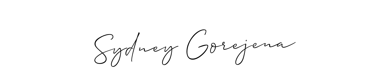 This is the best signature style for the Sydney Gorejena name. Also you like these signature font (Allison_Script). Mix name signature. Sydney Gorejena signature style 2 images and pictures png