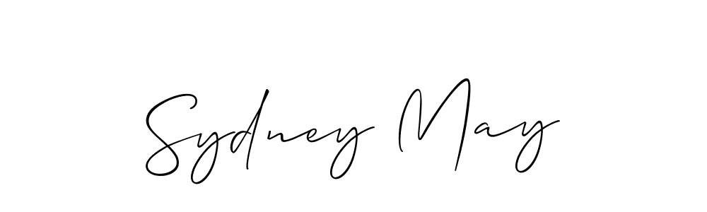 Create a beautiful signature design for name Sydney May. With this signature (Allison_Script) fonts, you can make a handwritten signature for free. Sydney May signature style 2 images and pictures png
