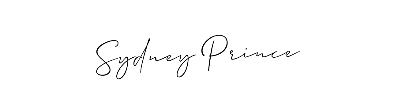 Use a signature maker to create a handwritten signature online. With this signature software, you can design (Allison_Script) your own signature for name Sydney Prince. Sydney Prince signature style 2 images and pictures png