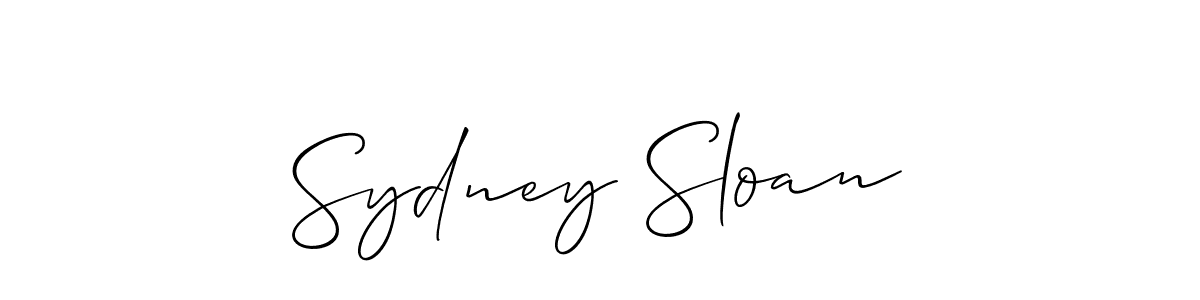 Sydney Sloan stylish signature style. Best Handwritten Sign (Allison_Script) for my name. Handwritten Signature Collection Ideas for my name Sydney Sloan. Sydney Sloan signature style 2 images and pictures png