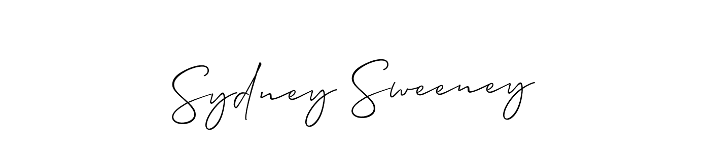 Make a beautiful signature design for name Sydney Sweeney. With this signature (Allison_Script) style, you can create a handwritten signature for free. Sydney Sweeney signature style 2 images and pictures png