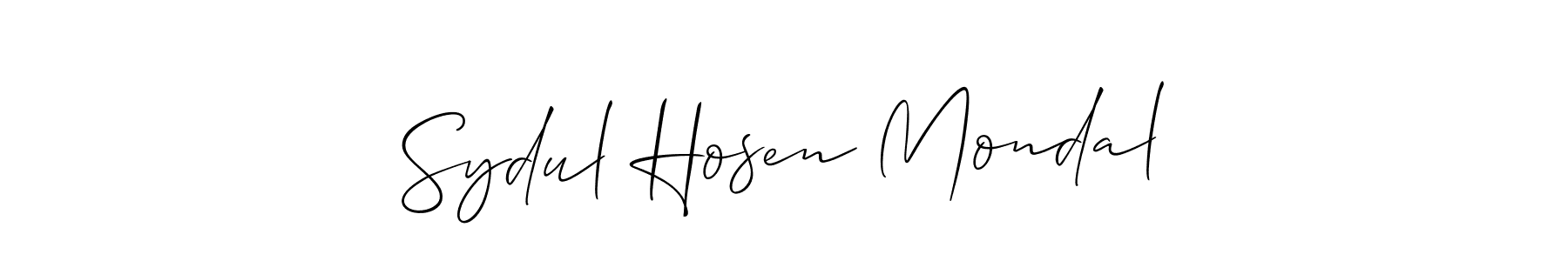 Allison_Script is a professional signature style that is perfect for those who want to add a touch of class to their signature. It is also a great choice for those who want to make their signature more unique. Get Sydul Hosen Mondal name to fancy signature for free. Sydul Hosen Mondal signature style 2 images and pictures png