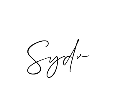 It looks lik you need a new signature style for name Sydv. Design unique handwritten (Allison_Script) signature with our free signature maker in just a few clicks. Sydv signature style 2 images and pictures png