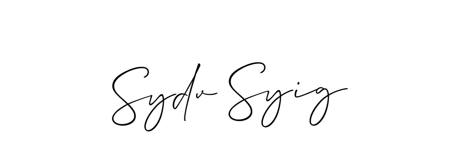 Once you've used our free online signature maker to create your best signature Allison_Script style, it's time to enjoy all of the benefits that Sydv Syig name signing documents. Sydv Syig signature style 2 images and pictures png
