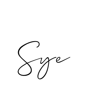 It looks lik you need a new signature style for name Sye. Design unique handwritten (Allison_Script) signature with our free signature maker in just a few clicks. Sye signature style 2 images and pictures png