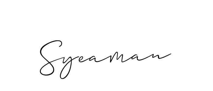 if you are searching for the best signature style for your name Syeaman. so please give up your signature search. here we have designed multiple signature styles  using Allison_Script. Syeaman signature style 2 images and pictures png