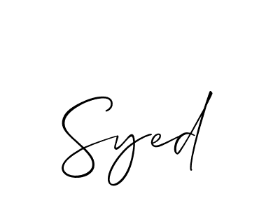 Design your own signature with our free online signature maker. With this signature software, you can create a handwritten (Allison_Script) signature for name Syed. Syed signature style 2 images and pictures png