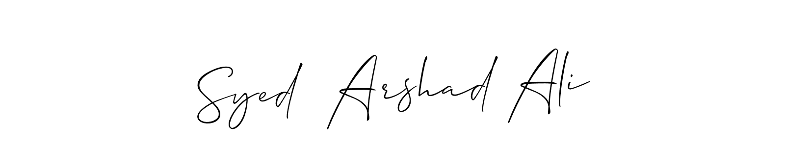 Create a beautiful signature design for name Syed  Arshad Ali. With this signature (Allison_Script) fonts, you can make a handwritten signature for free. Syed  Arshad Ali signature style 2 images and pictures png