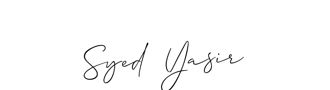 Create a beautiful signature design for name Syed  Yasir. With this signature (Allison_Script) fonts, you can make a handwritten signature for free. Syed  Yasir signature style 2 images and pictures png