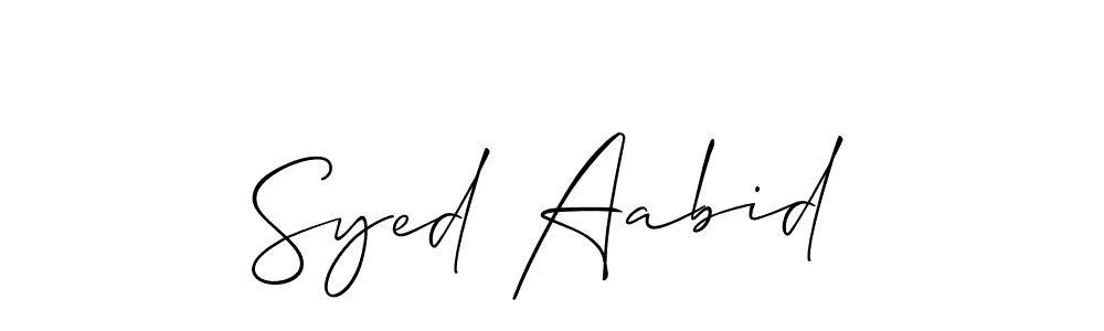 Syed Aabid stylish signature style. Best Handwritten Sign (Allison_Script) for my name. Handwritten Signature Collection Ideas for my name Syed Aabid. Syed Aabid signature style 2 images and pictures png