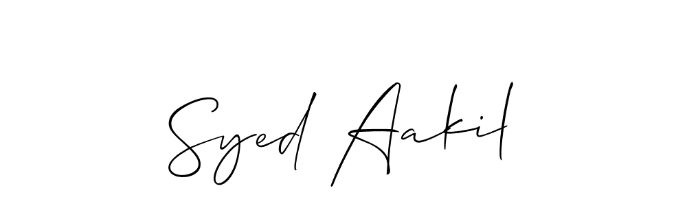 Make a beautiful signature design for name Syed Aakil. With this signature (Allison_Script) style, you can create a handwritten signature for free. Syed Aakil signature style 2 images and pictures png
