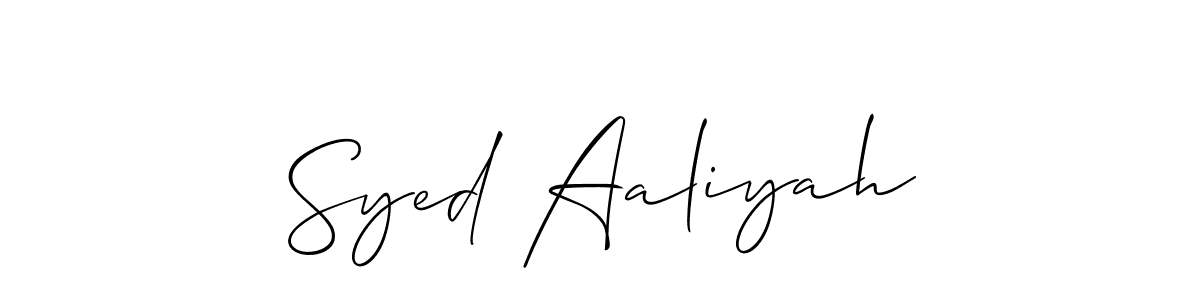 Once you've used our free online signature maker to create your best signature Allison_Script style, it's time to enjoy all of the benefits that Syed Aaliyah name signing documents. Syed Aaliyah signature style 2 images and pictures png
