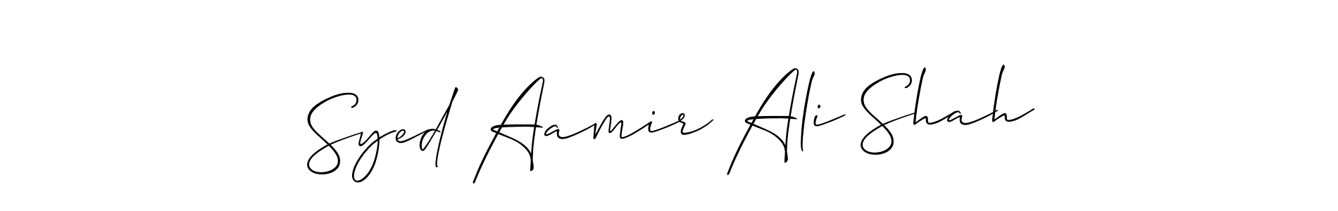 You should practise on your own different ways (Allison_Script) to write your name (Syed Aamir Ali Shah) in signature. don't let someone else do it for you. Syed Aamir Ali Shah signature style 2 images and pictures png
