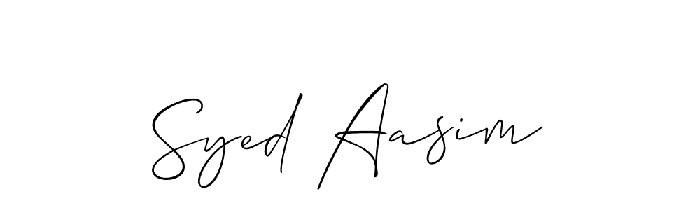 Similarly Allison_Script is the best handwritten signature design. Signature creator online .You can use it as an online autograph creator for name Syed Aasim. Syed Aasim signature style 2 images and pictures png