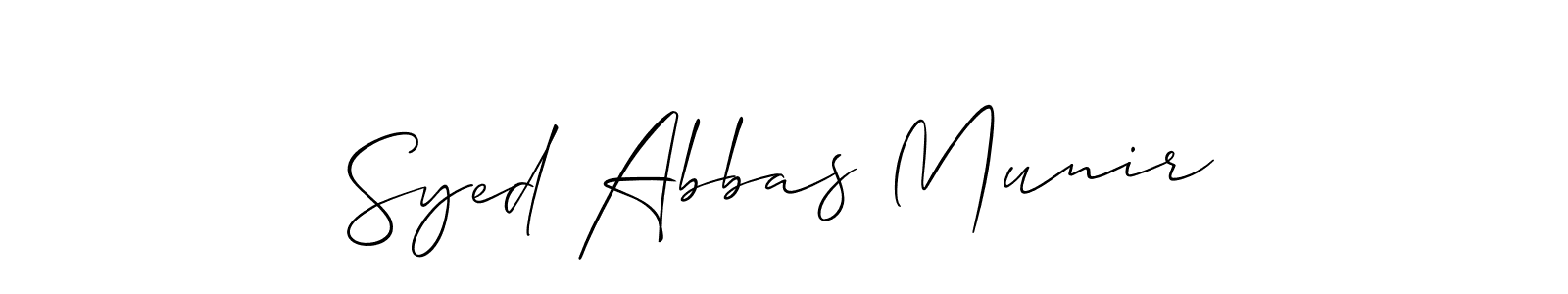 It looks lik you need a new signature style for name Syed Abbas Munir. Design unique handwritten (Allison_Script) signature with our free signature maker in just a few clicks. Syed Abbas Munir signature style 2 images and pictures png