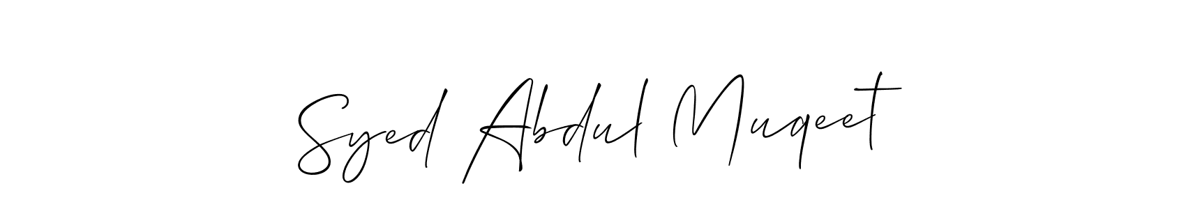Create a beautiful signature design for name Syed Abdul Muqeet. With this signature (Allison_Script) fonts, you can make a handwritten signature for free. Syed Abdul Muqeet signature style 2 images and pictures png