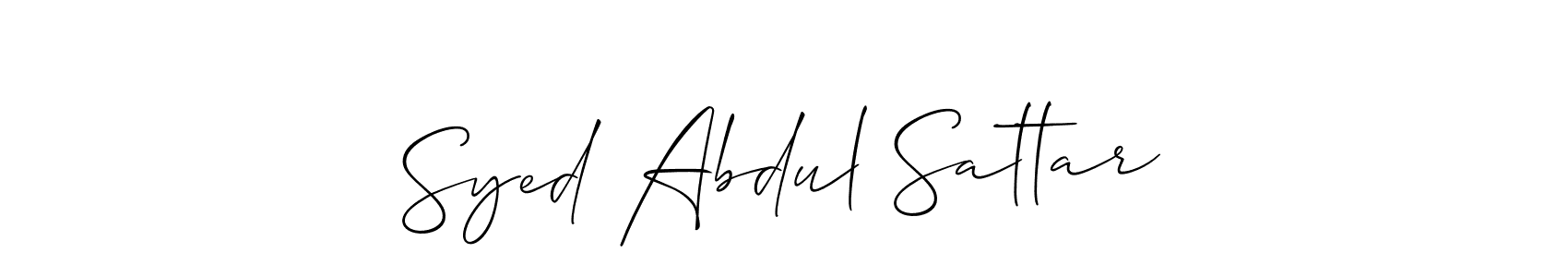 You should practise on your own different ways (Allison_Script) to write your name (Syed Abdul Sattar) in signature. don't let someone else do it for you. Syed Abdul Sattar signature style 2 images and pictures png