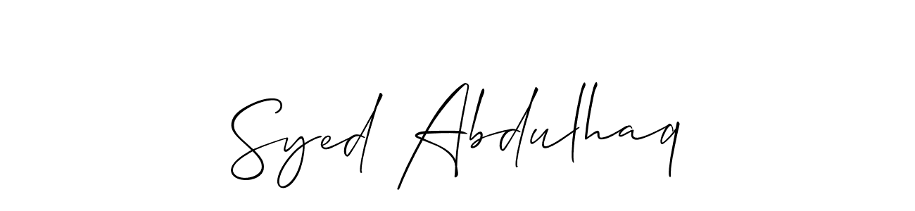 Make a beautiful signature design for name Syed Abdulhaq. Use this online signature maker to create a handwritten signature for free. Syed Abdulhaq signature style 2 images and pictures png