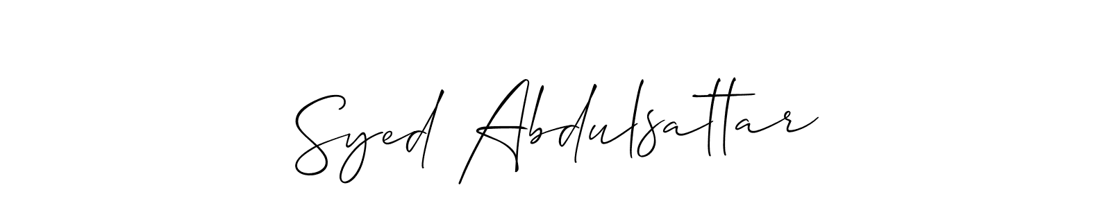 How to make Syed Abdulsattar signature? Allison_Script is a professional autograph style. Create handwritten signature for Syed Abdulsattar name. Syed Abdulsattar signature style 2 images and pictures png