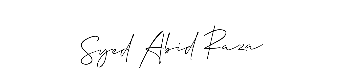 Best and Professional Signature Style for Syed Abid Raza. Allison_Script Best Signature Style Collection. Syed Abid Raza signature style 2 images and pictures png