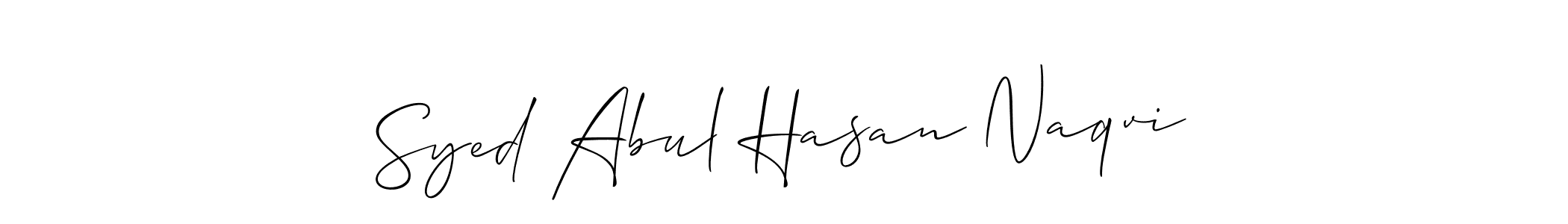 Also You can easily find your signature by using the search form. We will create Syed Abul Hasan Naqvi name handwritten signature images for you free of cost using Allison_Script sign style. Syed Abul Hasan Naqvi signature style 2 images and pictures png