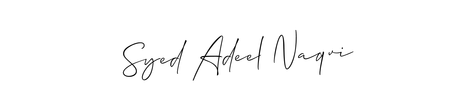 How to Draw Syed Adeel Naqvi signature style? Allison_Script is a latest design signature styles for name Syed Adeel Naqvi. Syed Adeel Naqvi signature style 2 images and pictures png