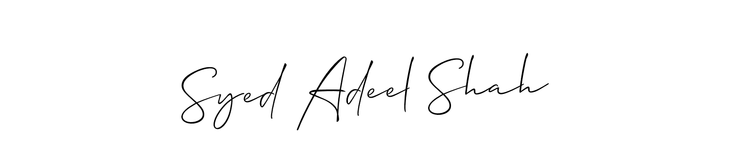 It looks lik you need a new signature style for name Syed Adeel Shah. Design unique handwritten (Allison_Script) signature with our free signature maker in just a few clicks. Syed Adeel Shah signature style 2 images and pictures png