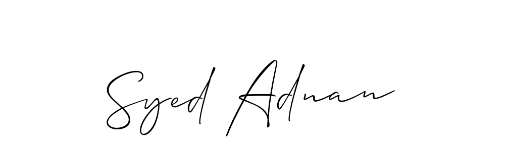 This is the best signature style for the Syed Adnan name. Also you like these signature font (Allison_Script). Mix name signature. Syed Adnan signature style 2 images and pictures png