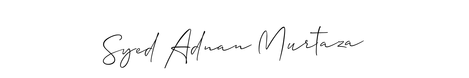 How to make Syed Adnan Murtaza signature? Allison_Script is a professional autograph style. Create handwritten signature for Syed Adnan Murtaza name. Syed Adnan Murtaza signature style 2 images and pictures png