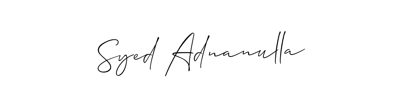 How to Draw Syed Adnanulla signature style? Allison_Script is a latest design signature styles for name Syed Adnanulla. Syed Adnanulla signature style 2 images and pictures png