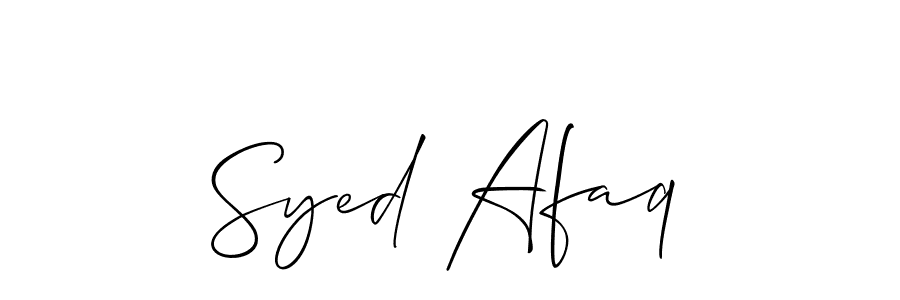 Similarly Allison_Script is the best handwritten signature design. Signature creator online .You can use it as an online autograph creator for name Syed Afaq. Syed Afaq signature style 2 images and pictures png